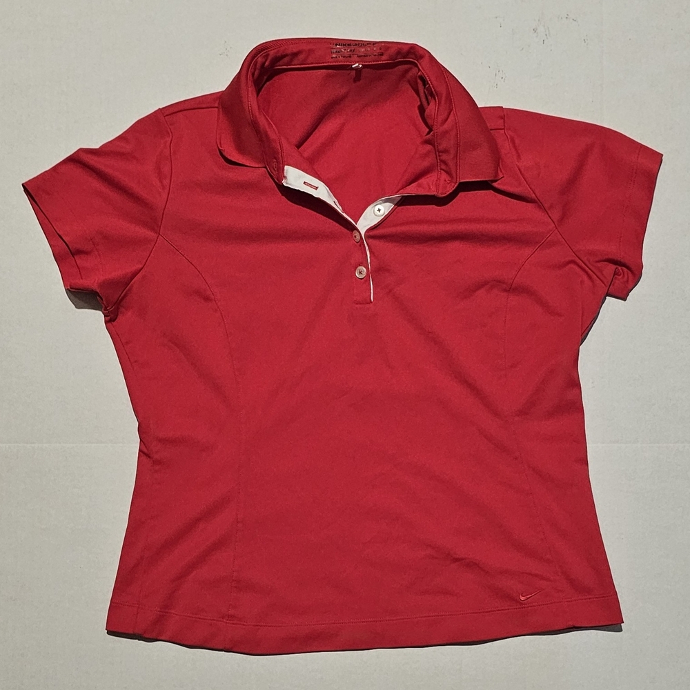 Nike Women's Red Button Down Shirt